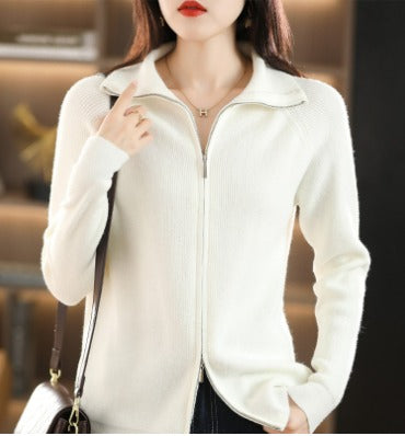 Stilvolles Sweatshirt Soft Strick Hochgeschlossen Bequem