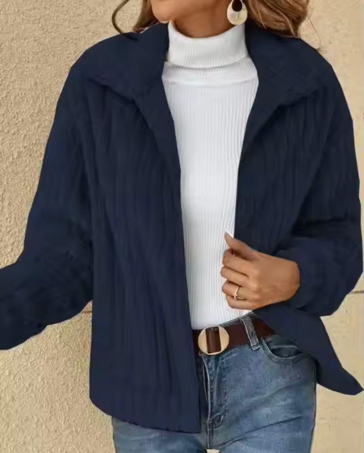 Damen Winterjacke Strukturiert Elegante Form