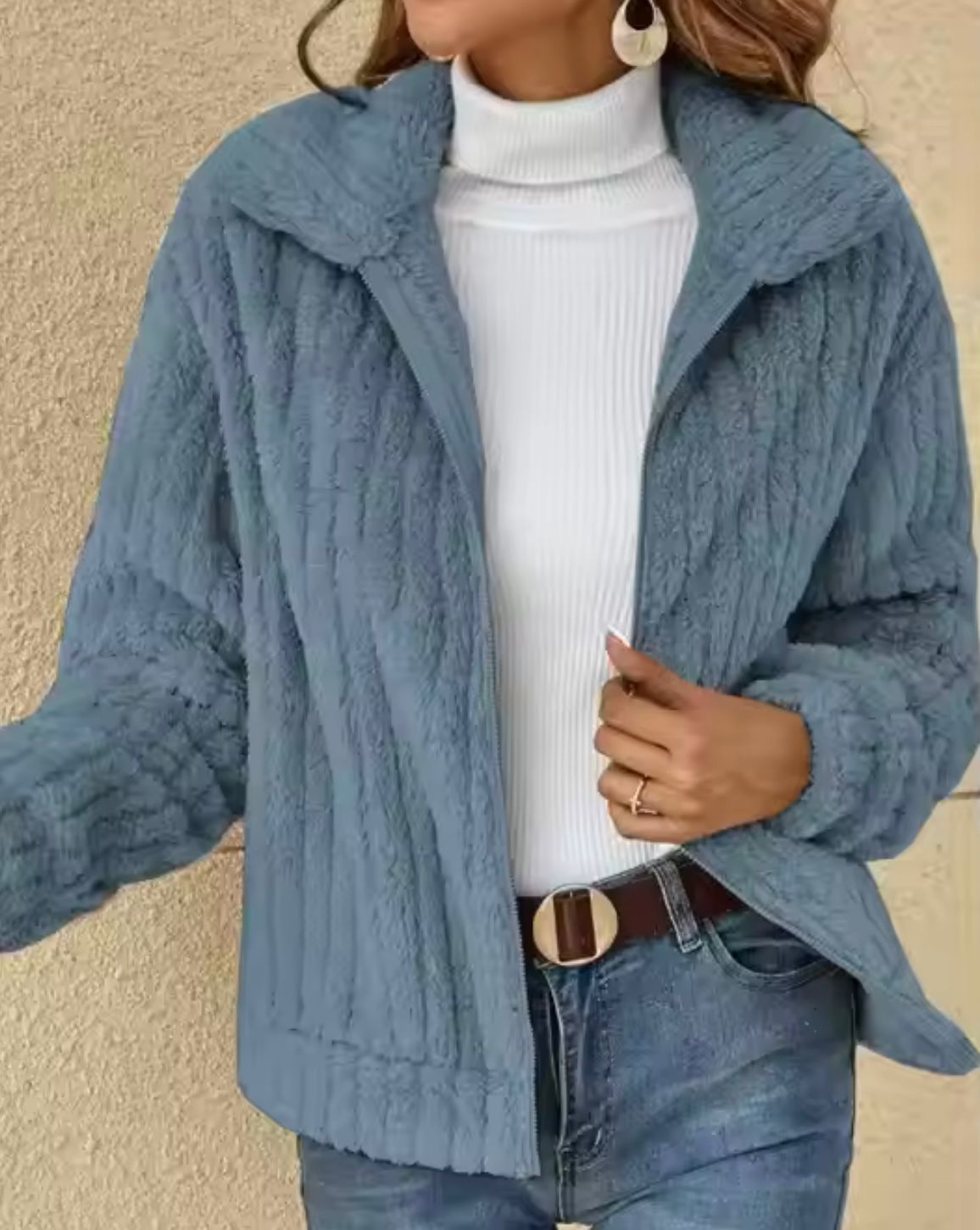 Damen Winterjacke Strukturiert Elegante Form