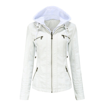 Herbst Lederjacke Trendy Damen Style