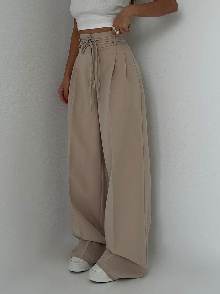 Elegante Damenhose Hochtailliert Weitbeinig