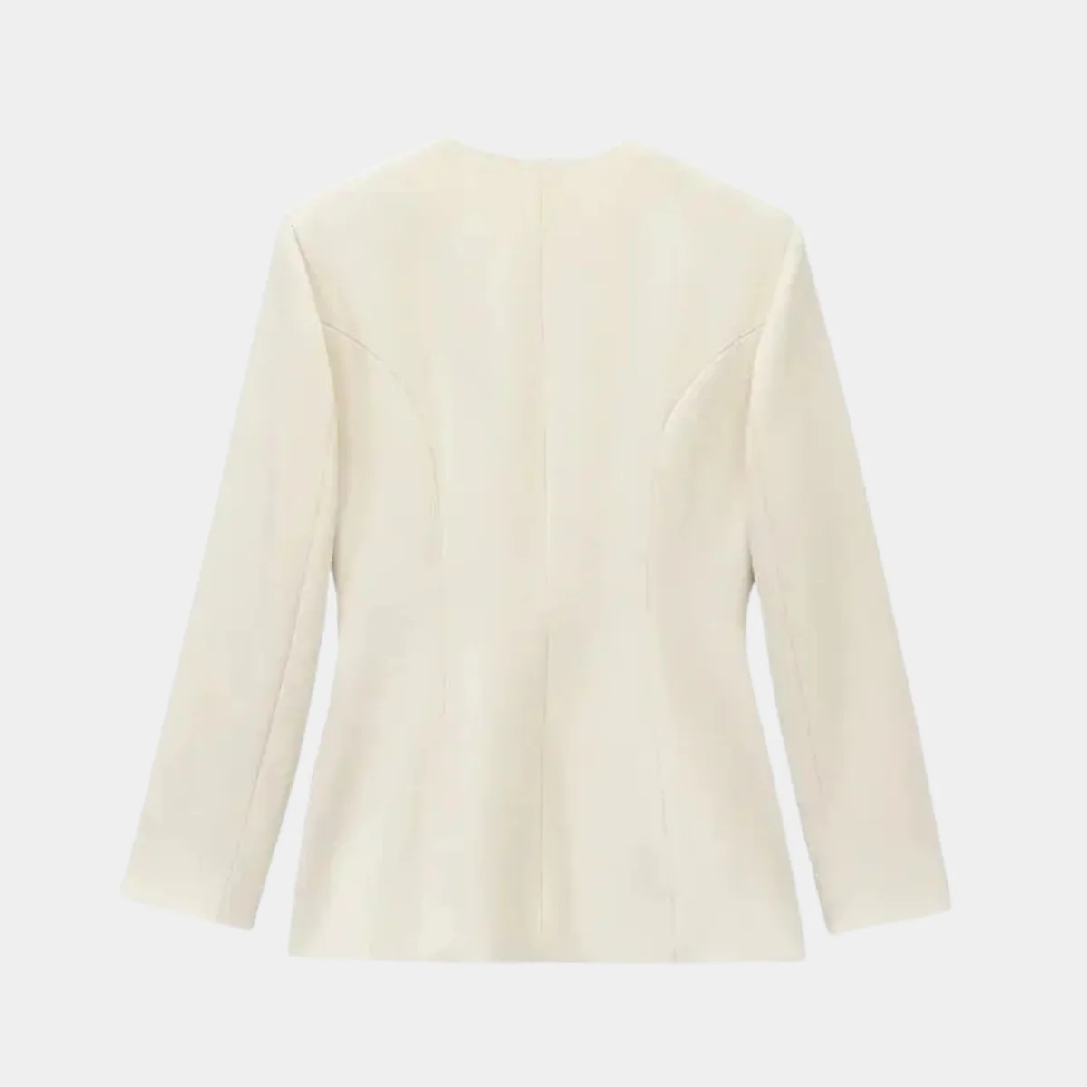 Damen Blazerjacke Wickelstyle mit Gürtel und Taille - IdealeKleiden