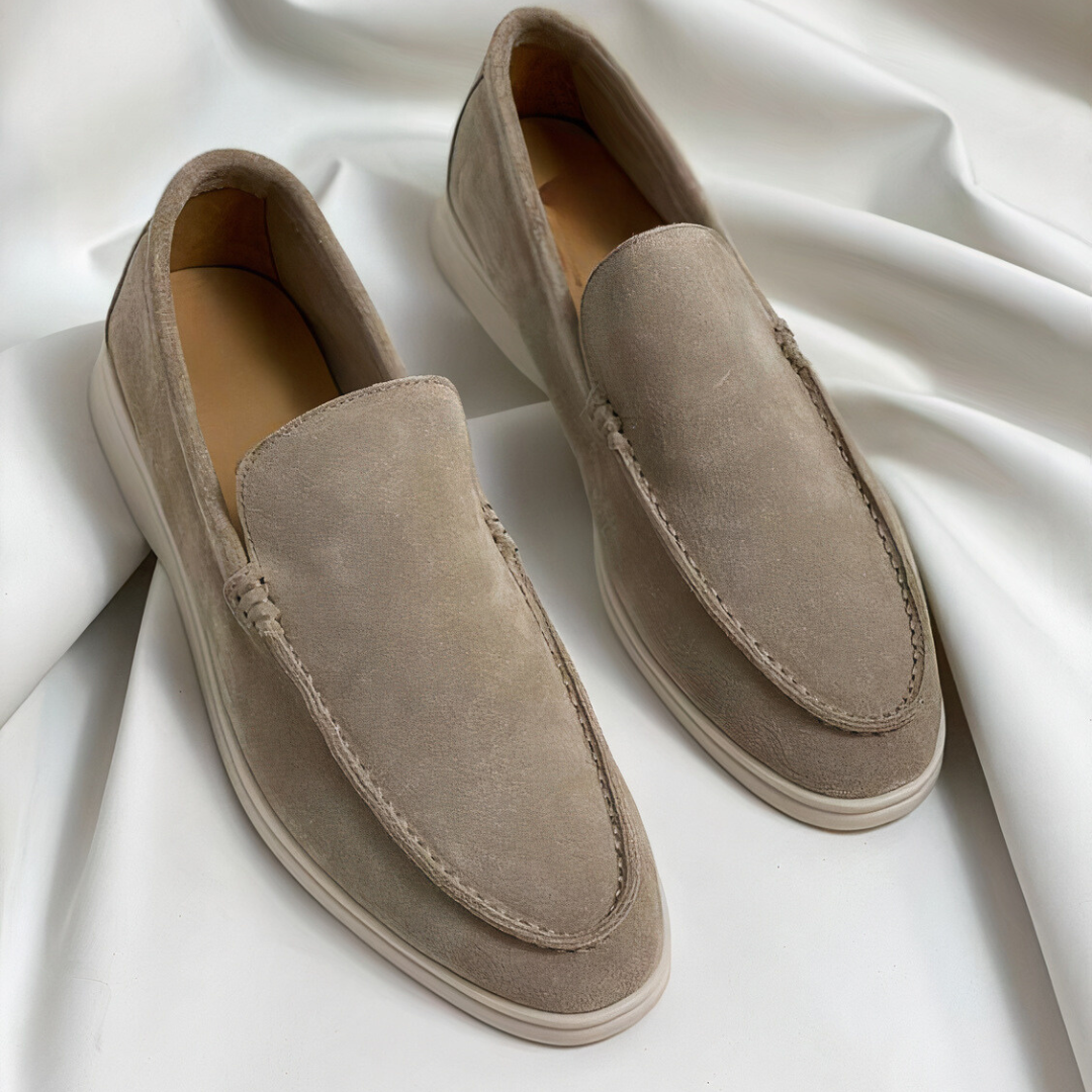 Bequeme HerrenLoafer Wildleder Gummisohle