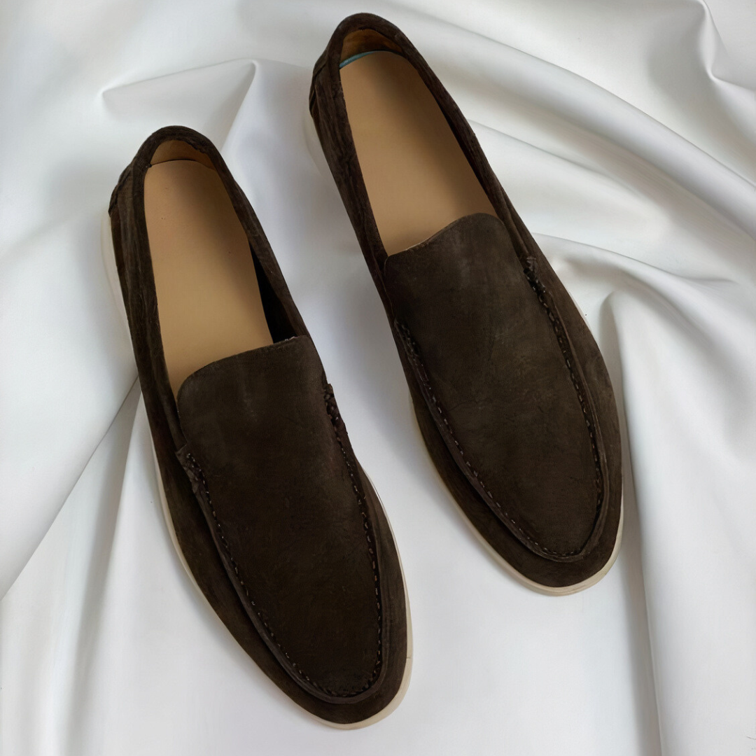 Bequeme HerrenLoafer Wildleder Gummisohle