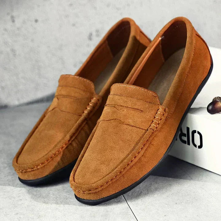 Herren Slipper Wildleder Rutschfest Elegant - IdealeKleiden