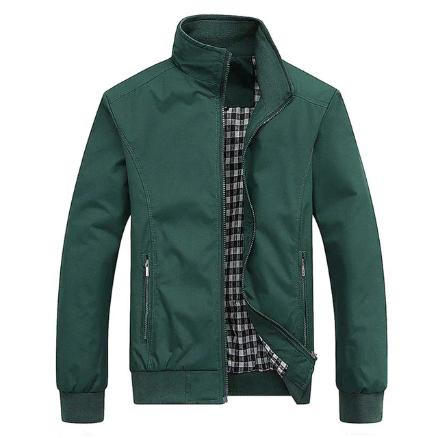 Herren Harrington Jacke Winddicht Reißverschluss