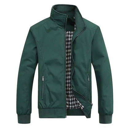 Herren Harrington Jacke Winddicht Reißverschluss