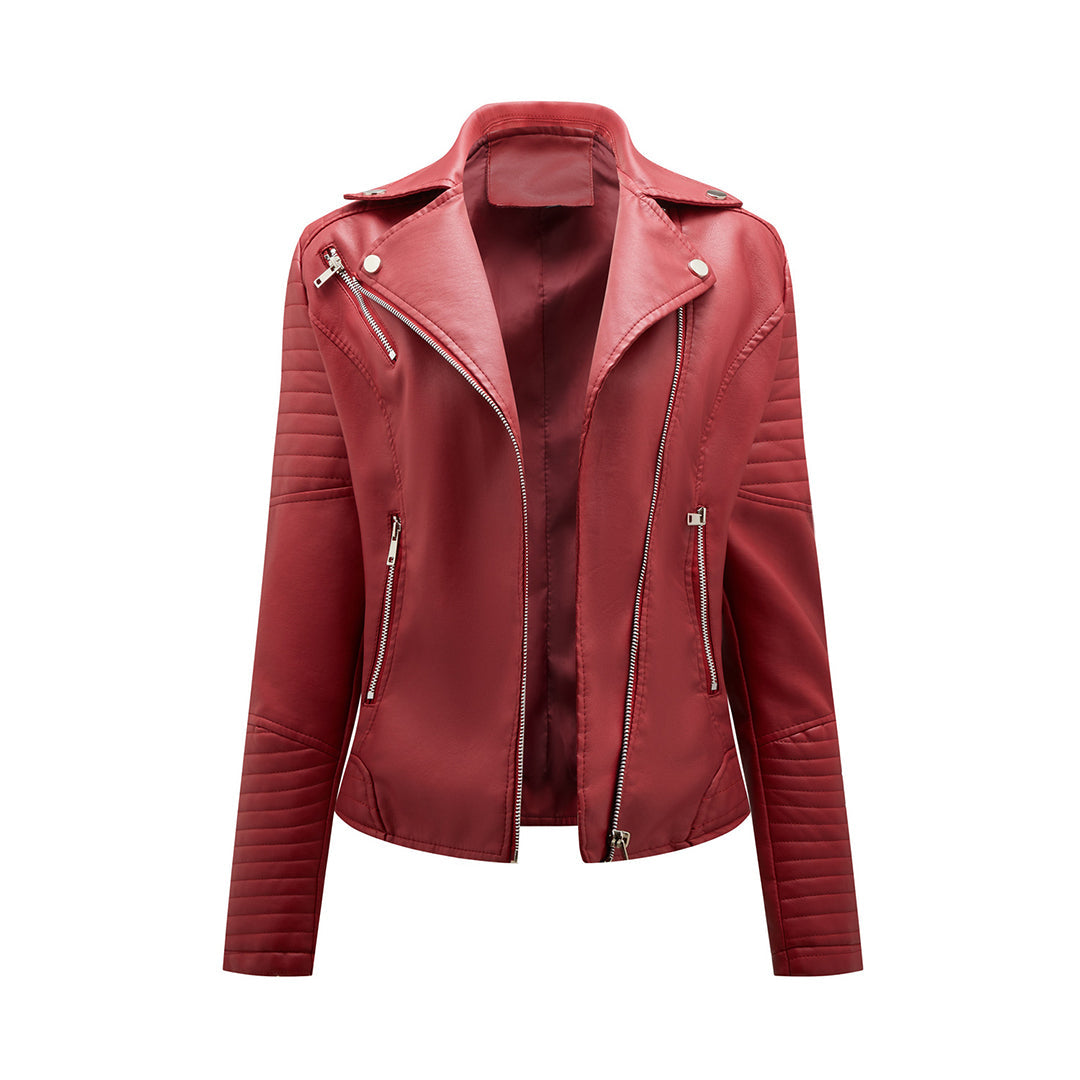 Elegante Damen Lederjacke Modern Style