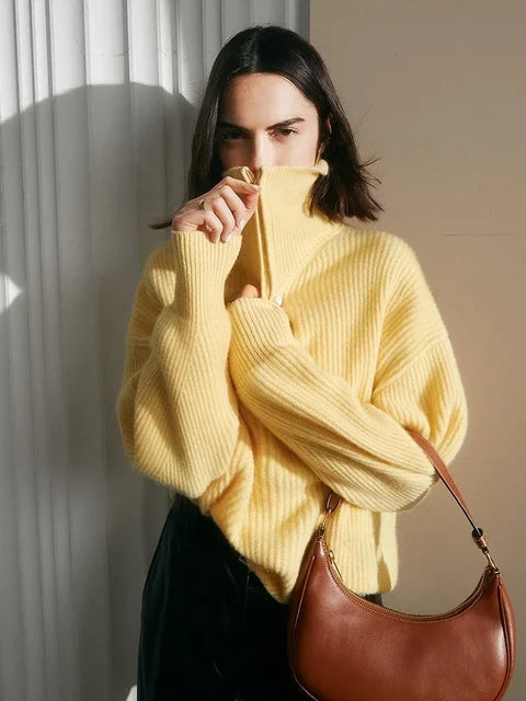 Weicher Rollkragenpullover Damen Wärmeverschluss