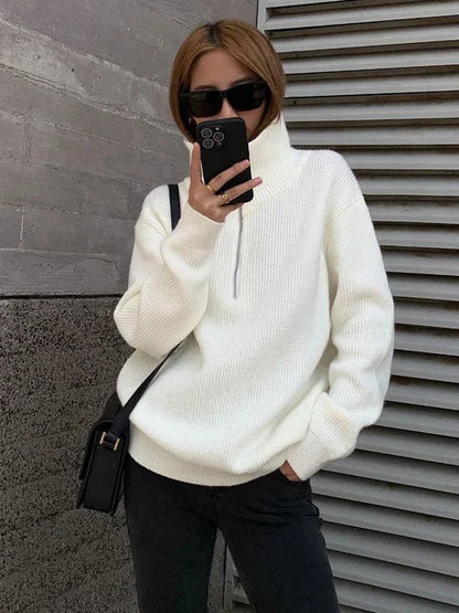 Weicher Rollkragenpullover Damen Wärmeverschluss