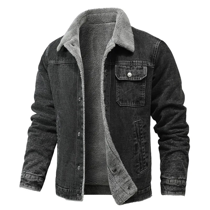 Warme Denim Jacke PolarGuard Qualität - IdealeKleiden