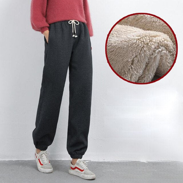 Modische Damen Jogginghose Winterwarm