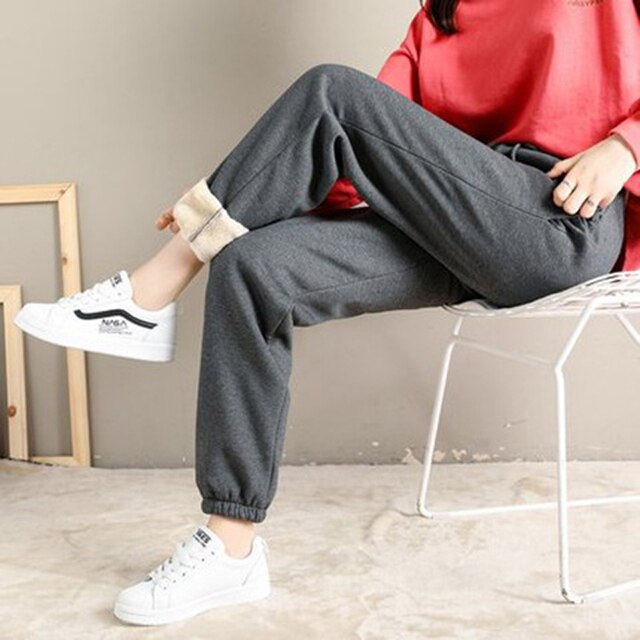 Modische Damen Jogginghose Winterwarm