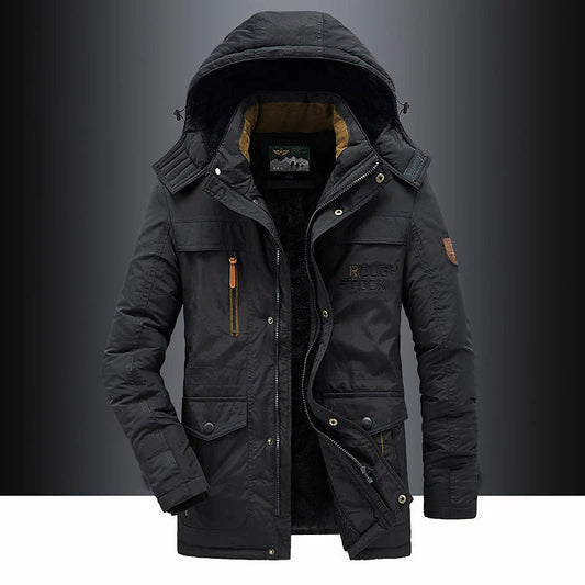 Herren Winterparka Fleece Isolierung Kapuze - IdealeKleiden