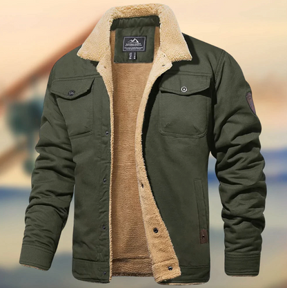 Warme Herren Winterjacke Fleece Gefüttert - IdealeKleiden