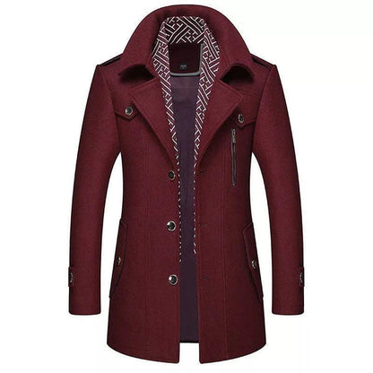 Herren Wintermantel Elegant Klassisch Woll