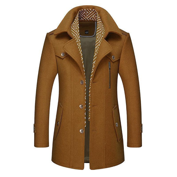 Herren Wintermantel Elegant Klassisch Woll