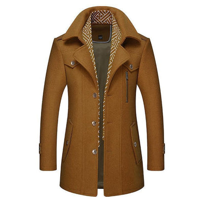 Herren Wintermantel Elegant Klassisch Woll