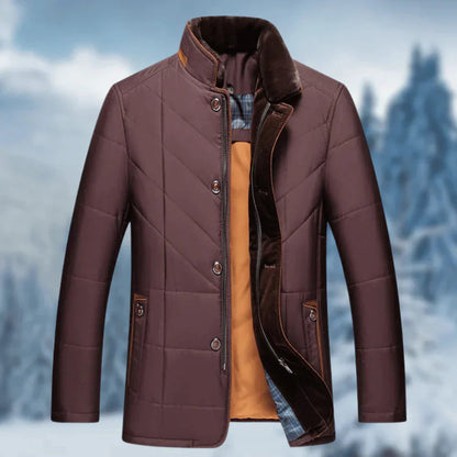 Herren Winterjacke Leicht Daunen Stehkragen
