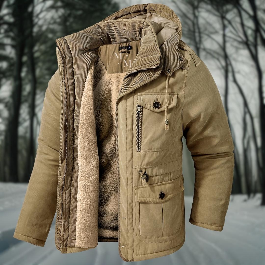 Herren Winterjacke Daunen Kapuze Warm