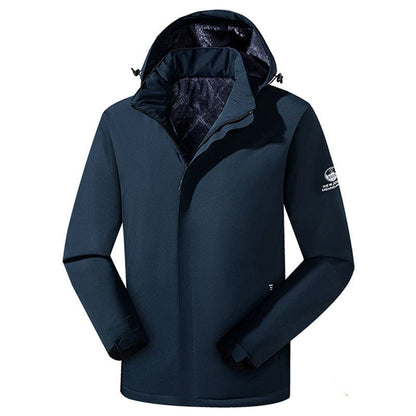 Warme Herren Winterjacke Kapuze Fleece