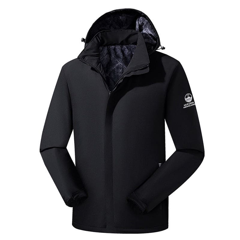 Warme Herren Winterjacke Kapuze Fleece - IdealeKleiden