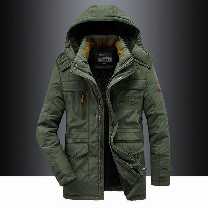 Warme Winterjacke Herren mit Kapuze Fleece