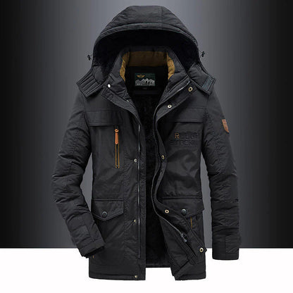 Warme Winterjacke Herren mit Kapuze Fleece - IdealeKleiden