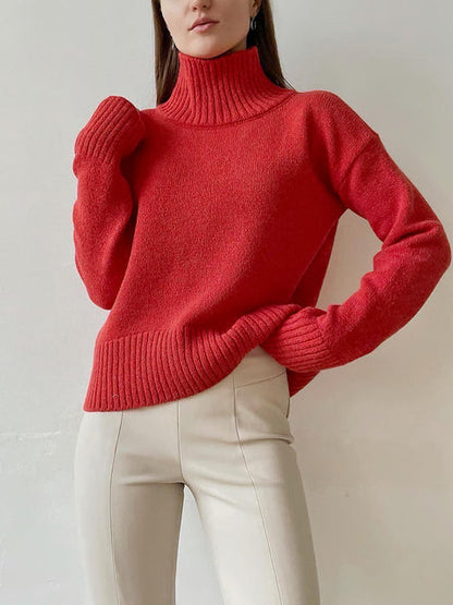 Bequemer Rollkragen Pullover Gemütlich