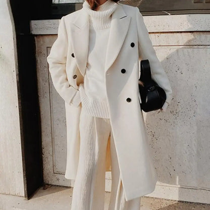 Damen Wintermantel Doppelfeldjacke Lang