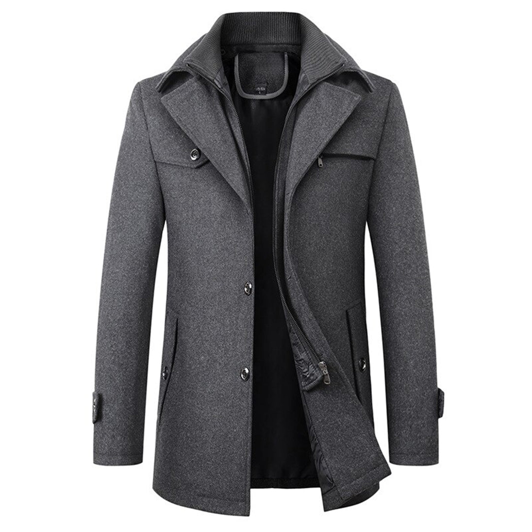 Herren Winterjacke Mittellang Elegant