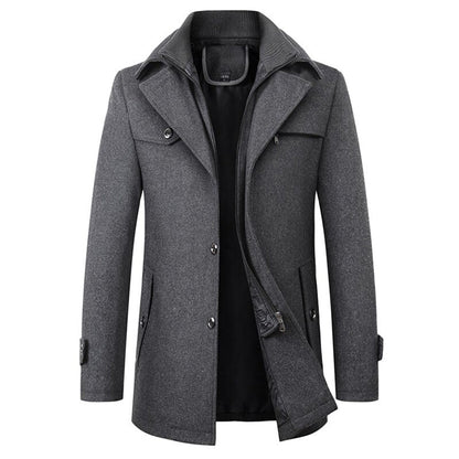 Herren Winterjacke Mittellang Elegant