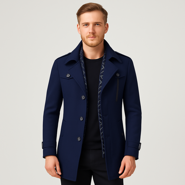 Kurzer Wollmantel Herren Winter