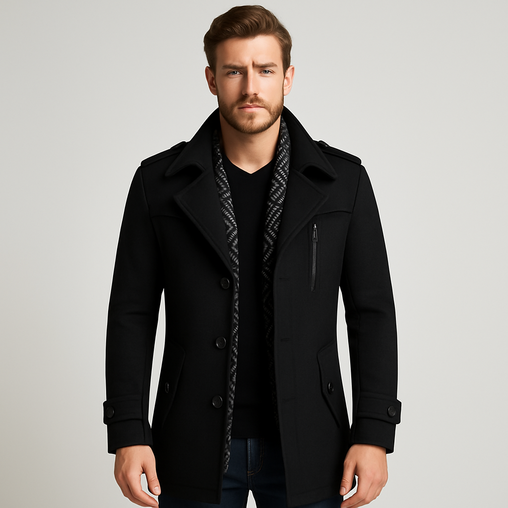 Kurzer Wollmantel Herren Winter