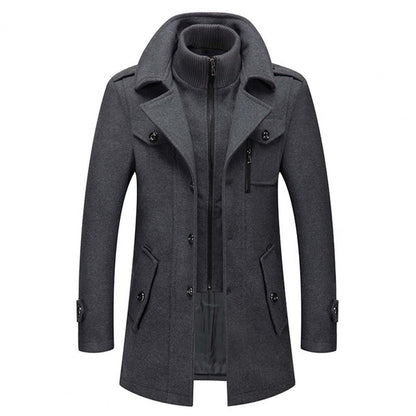 Herren Wollparka Stehkragen Winterjacke