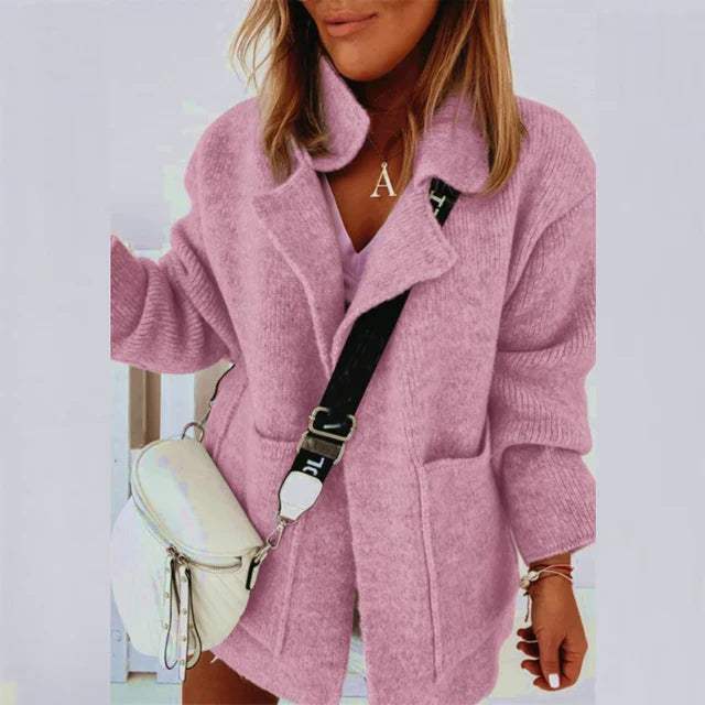 Modische Damenjacke mit Schalkragen - IdealeKleiden