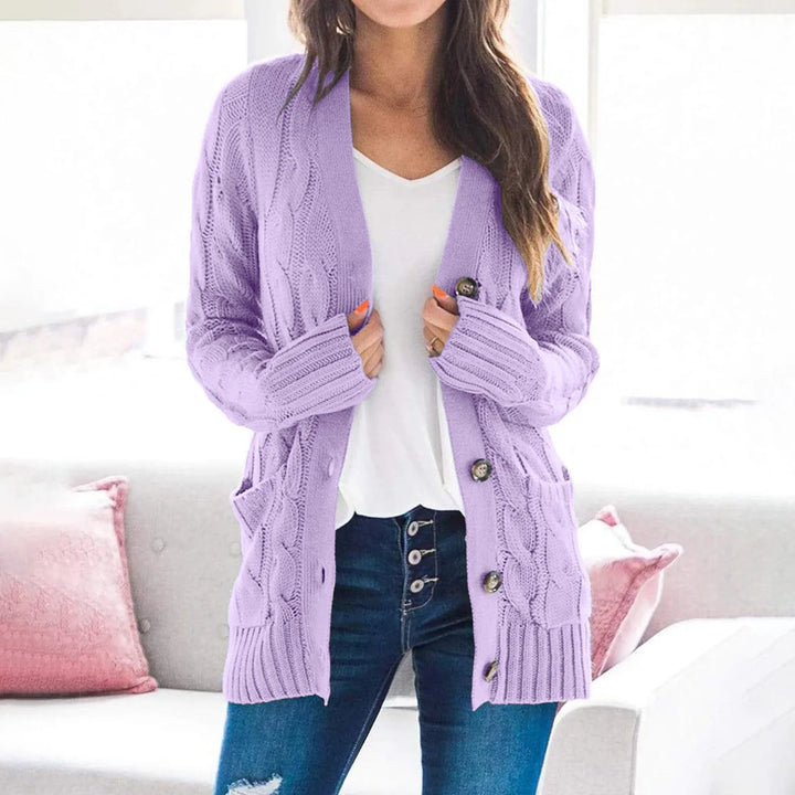 Damen Strickjacke Herbst Lange Wollweste