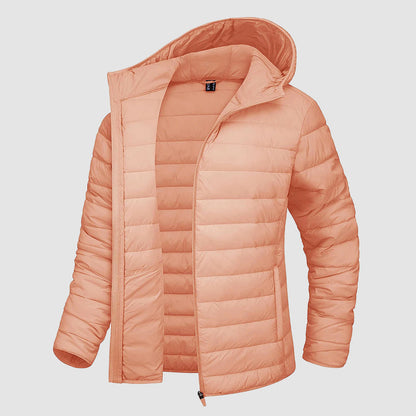 Praktische Pufferjacke Warm Kapuze - IdealeKleiden