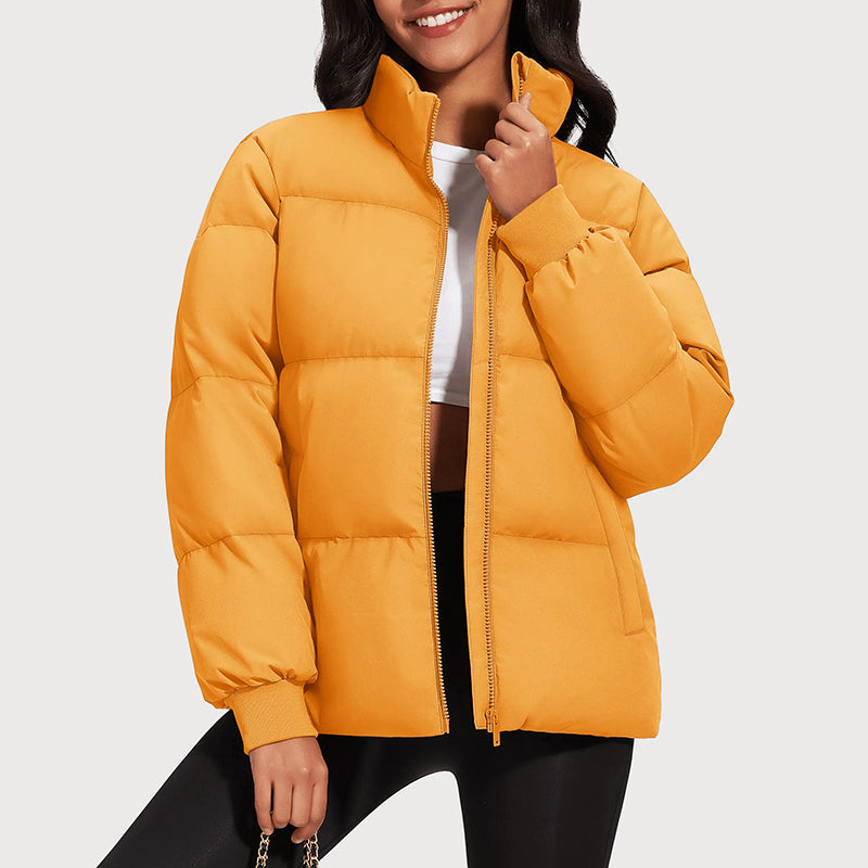 Warmes Winterkleid Damen Pufferjacke Daunenfüllung