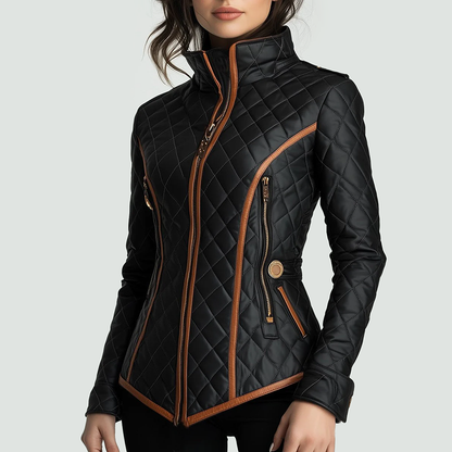 Slim Fit Steppjacke Modern Kontrast