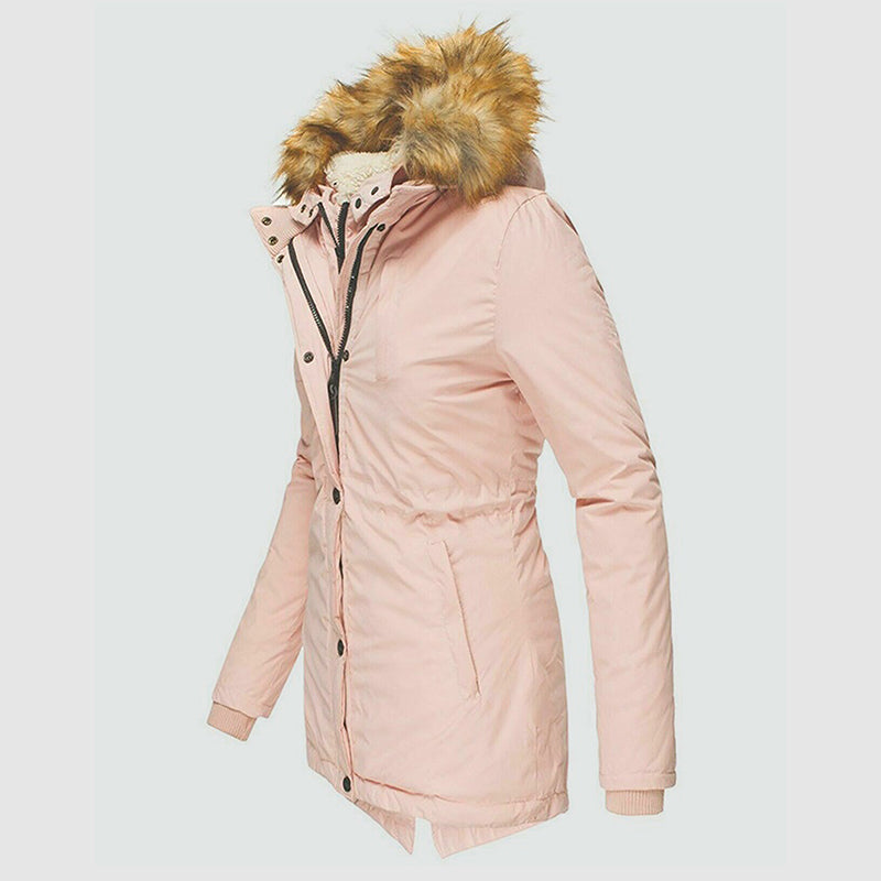 Winterparka Damen Warm Fleece Kapuze - IdealeKleiden
