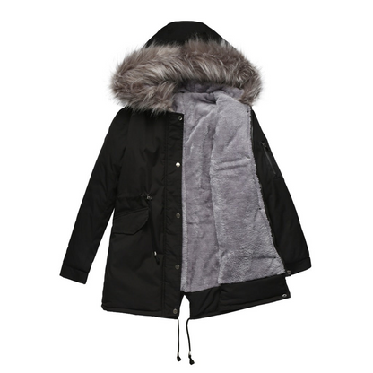 Damen Winterparka Warm Kapuzenjacke