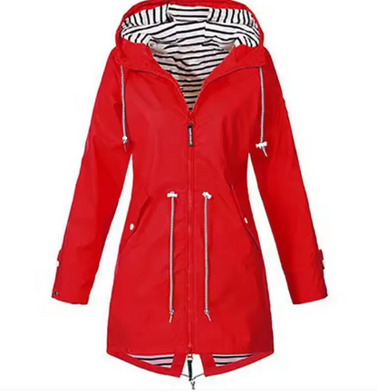 Mittellange Kapuzenjacke Damen Leicht atmungsaktiv