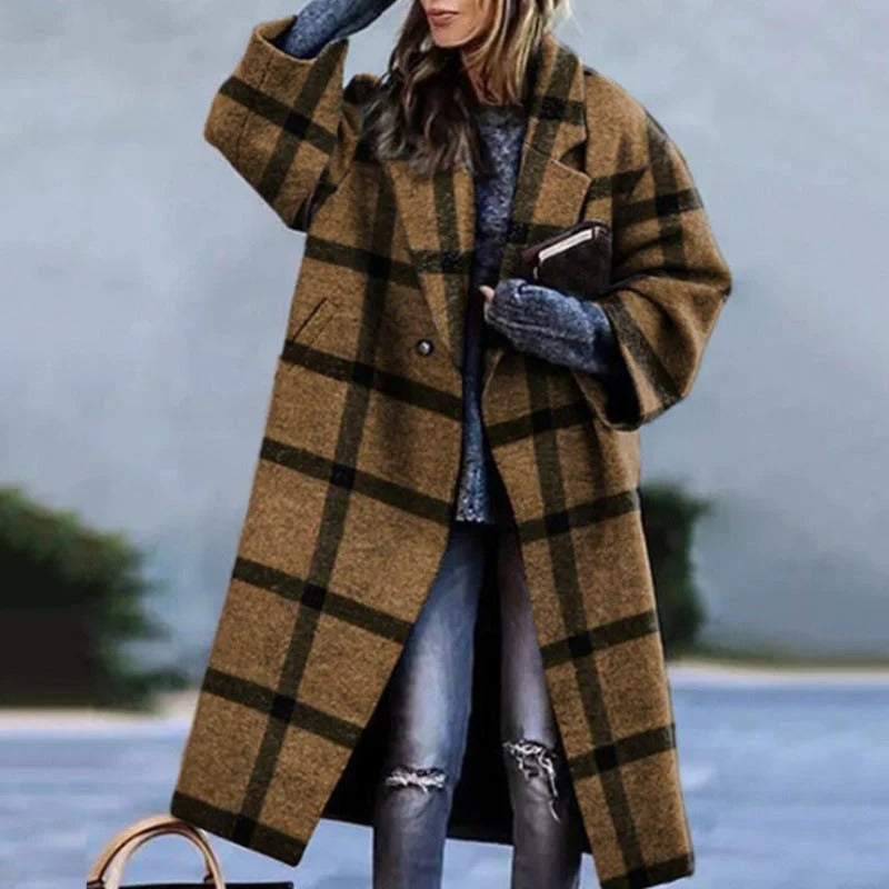 Übergroßer Wintermantel Lang Elegantes Design