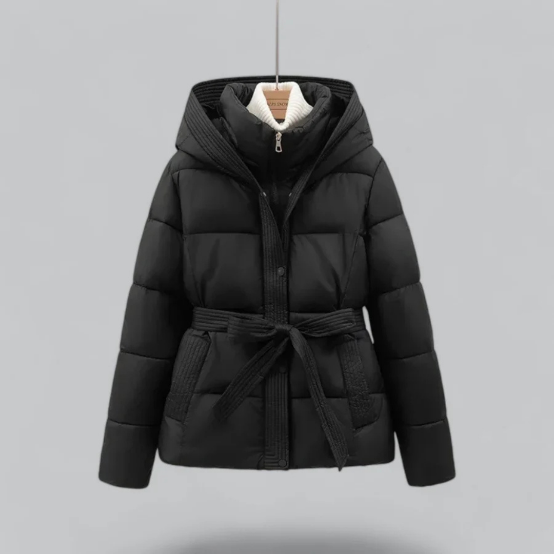 Damen Pufferjacke Warm Hoodie Winterstyl - IdealeKleiden