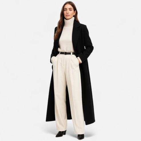 Eleganter Winter-Mantel Lang Maxi-Damenmantel