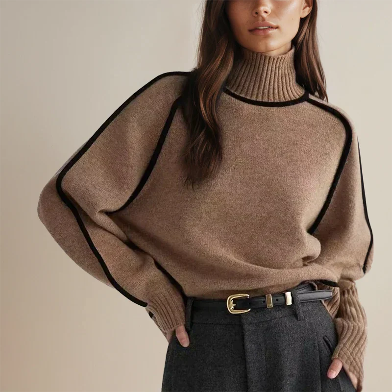 Damen Rollkragenpullover Weich Bequem