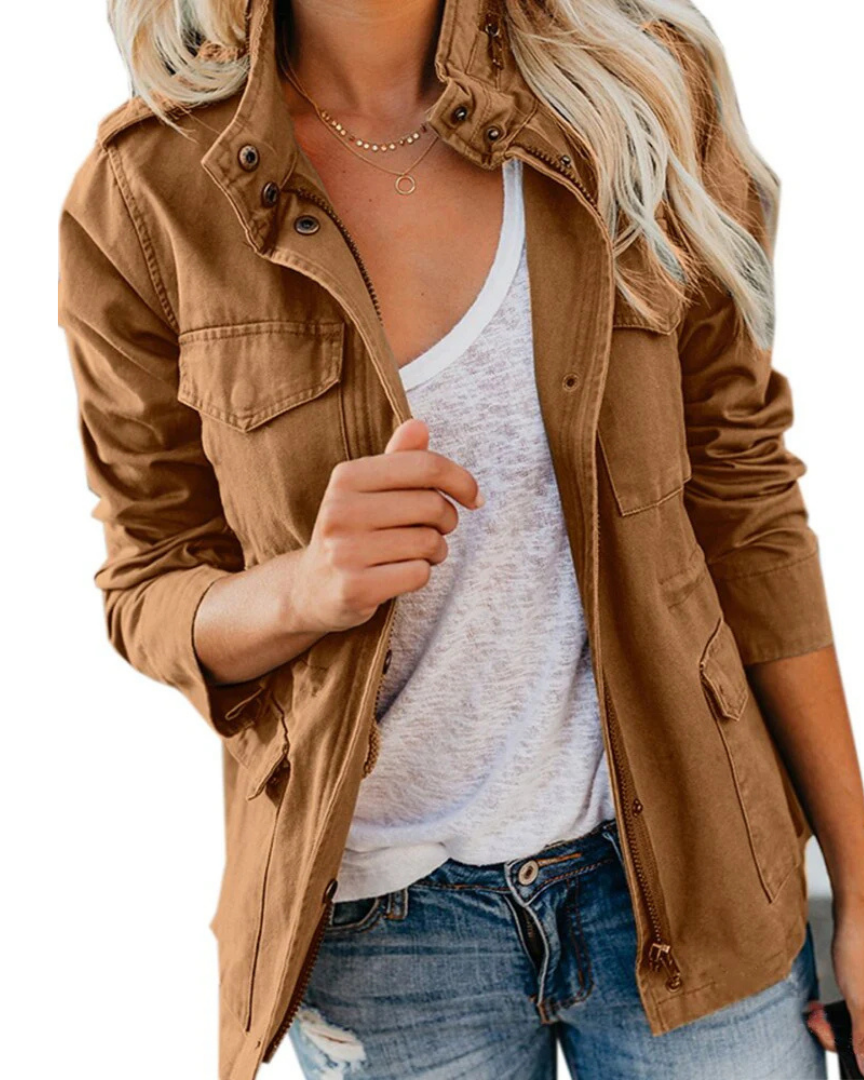 Praktische Damenjacke Lässig Oversized