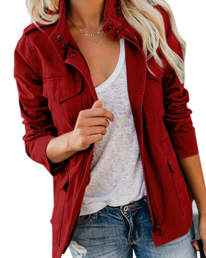 Praktische Damenjacke Lässig Oversized
