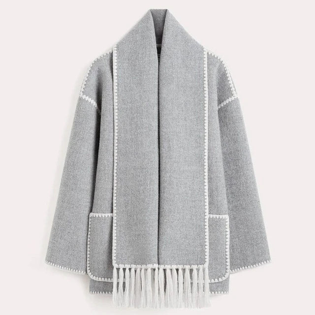 Übergroße Damenjacke mit Schalkragen Elegantes Design